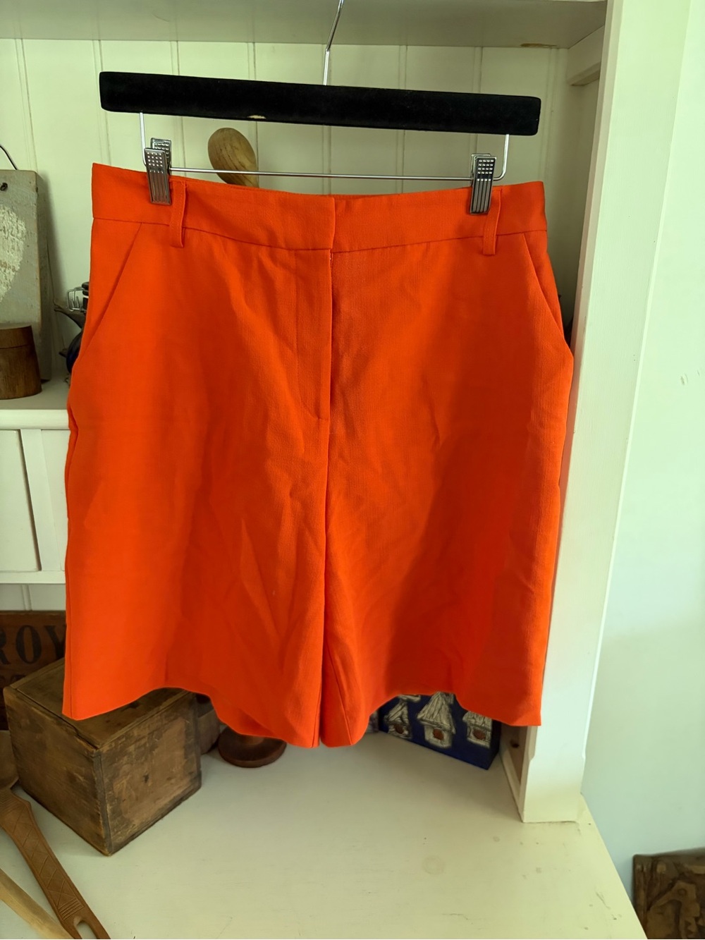 Iris Setlakwe Women's Bright Orange Tailored Shorts